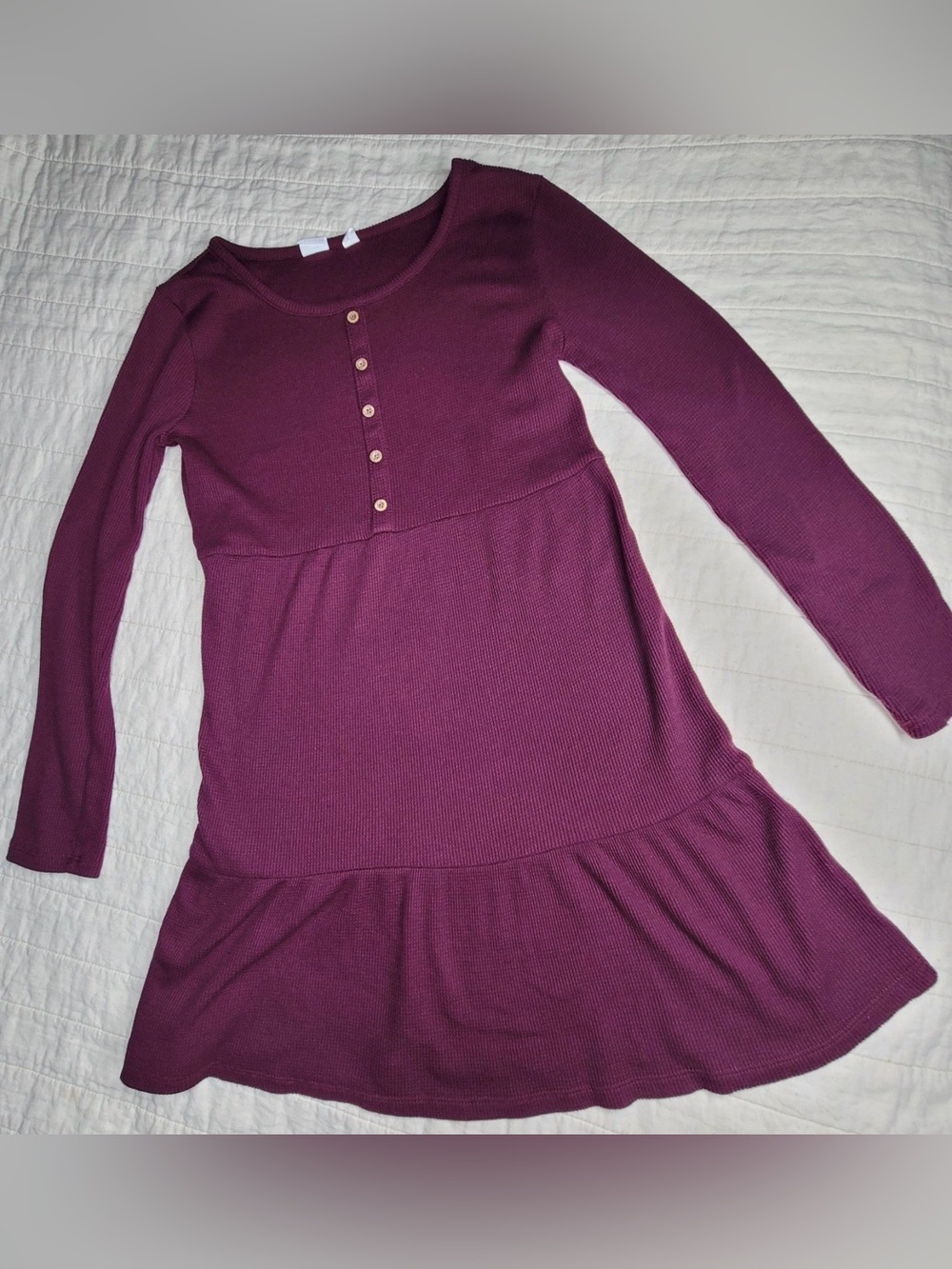 GapKids Girls Waffle Knit Button Front Dress Size 10-11